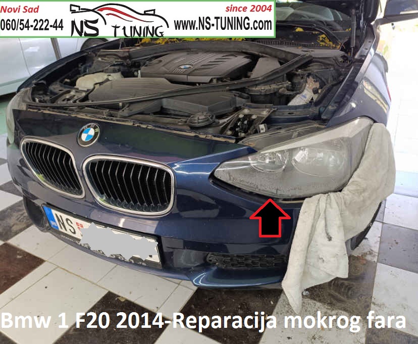 Bmw 1 F20 2015 2016  Reparacija mokrog fara servis farova novi sad ns tuning